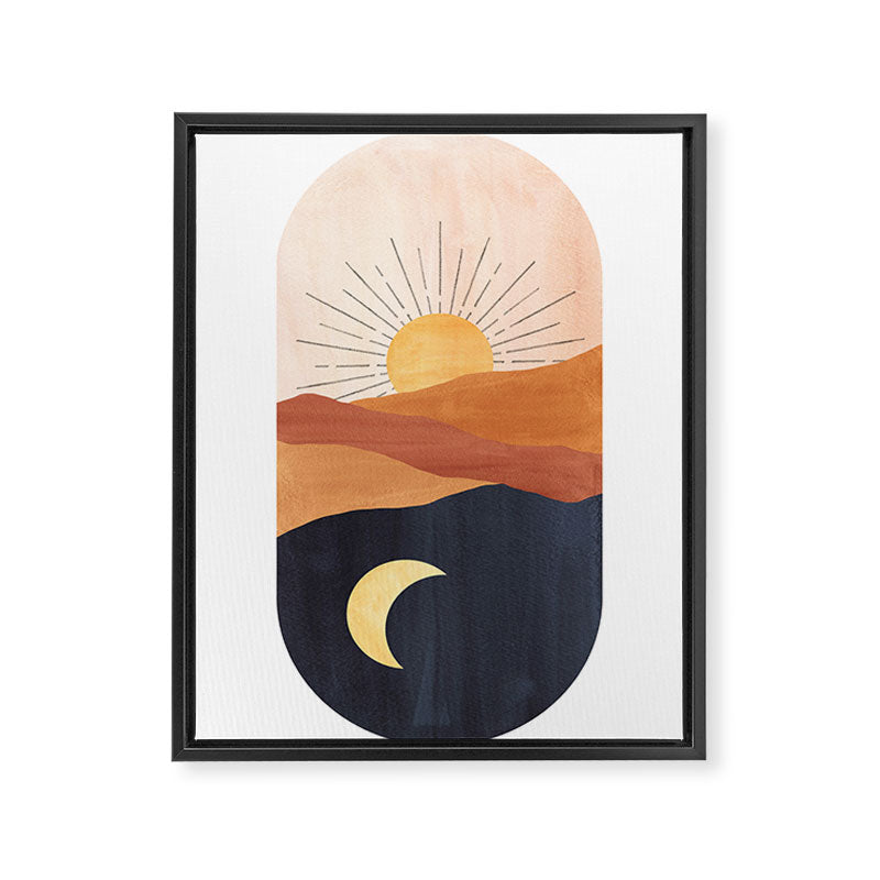 Abstract day and night Framed Canvas Print Gallery Image 6