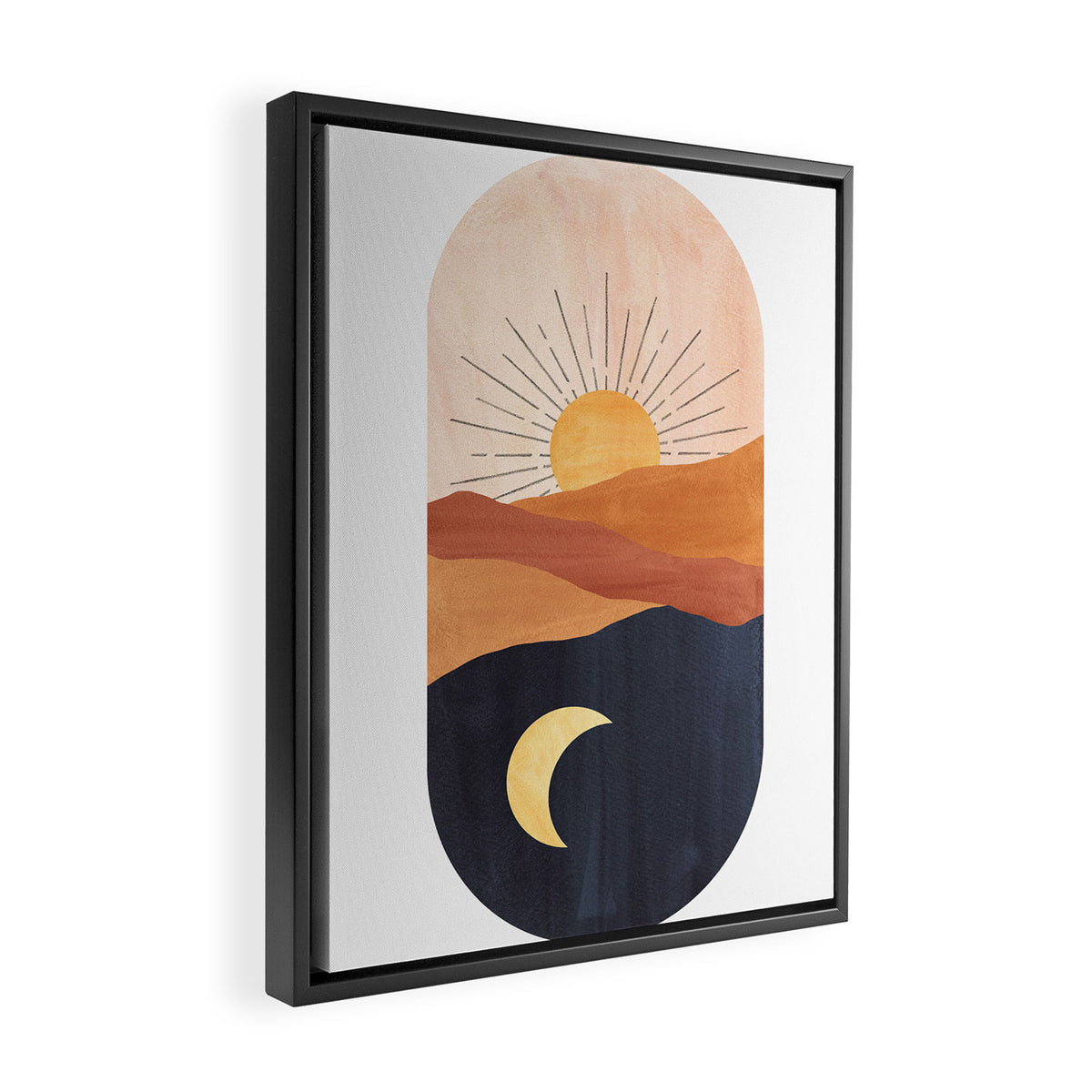 Abstract day and night Framed Canvas Print Gallery Image 2
