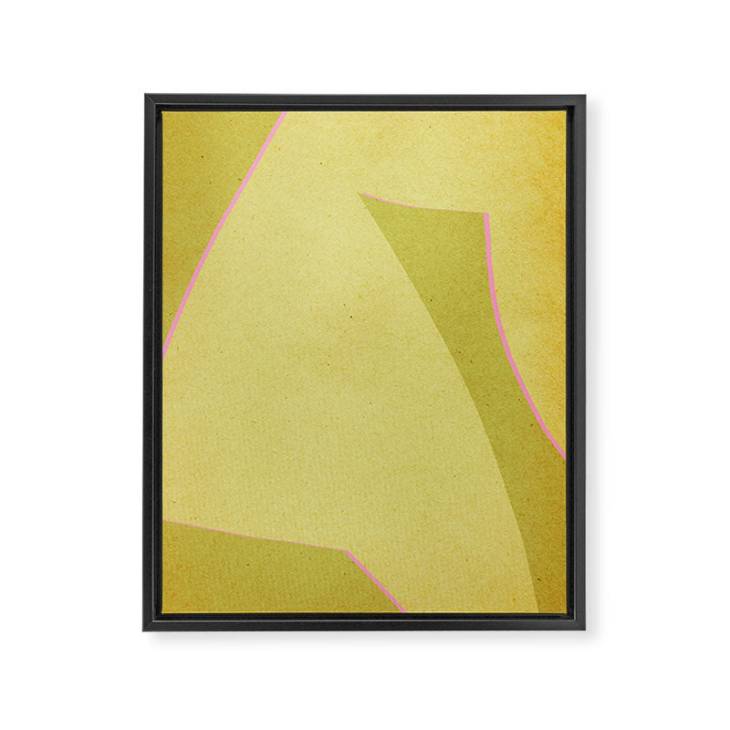 Abstract green and pink shapes Framed Canvas Print Gallery Image 6