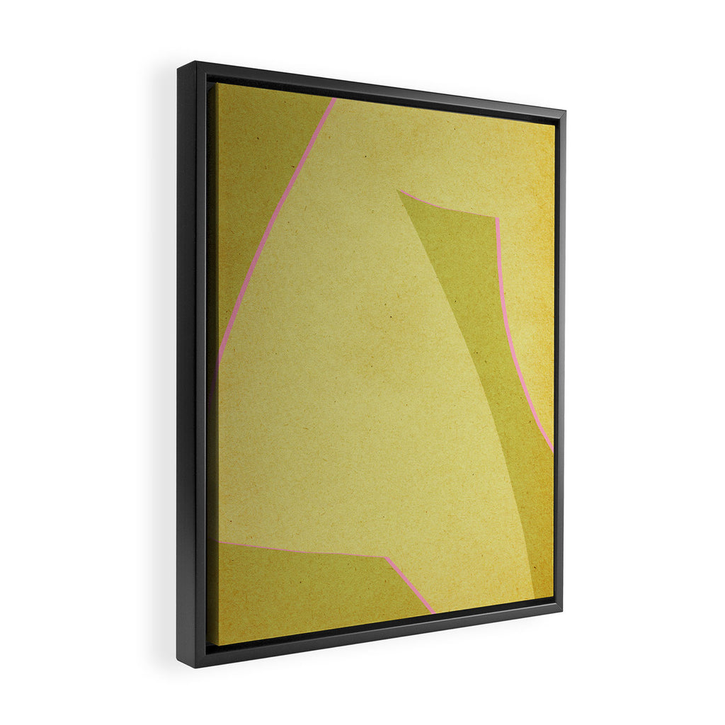 Abstract green and pink shapes Framed Canvas Print Gallery Image 2