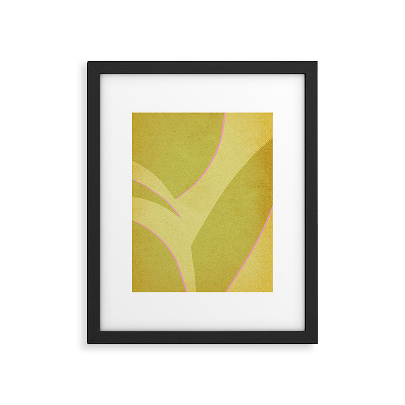 Abstract green and pink shapes Framed Art Print Gallery Image 5