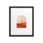 Abstract terracotta landscape, sun and desert, sunrise #1 Framed Art Print Gallery Image 6