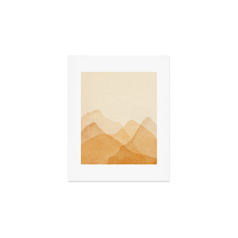 Abstract terracotta mountains Art Print Gallery Image 1