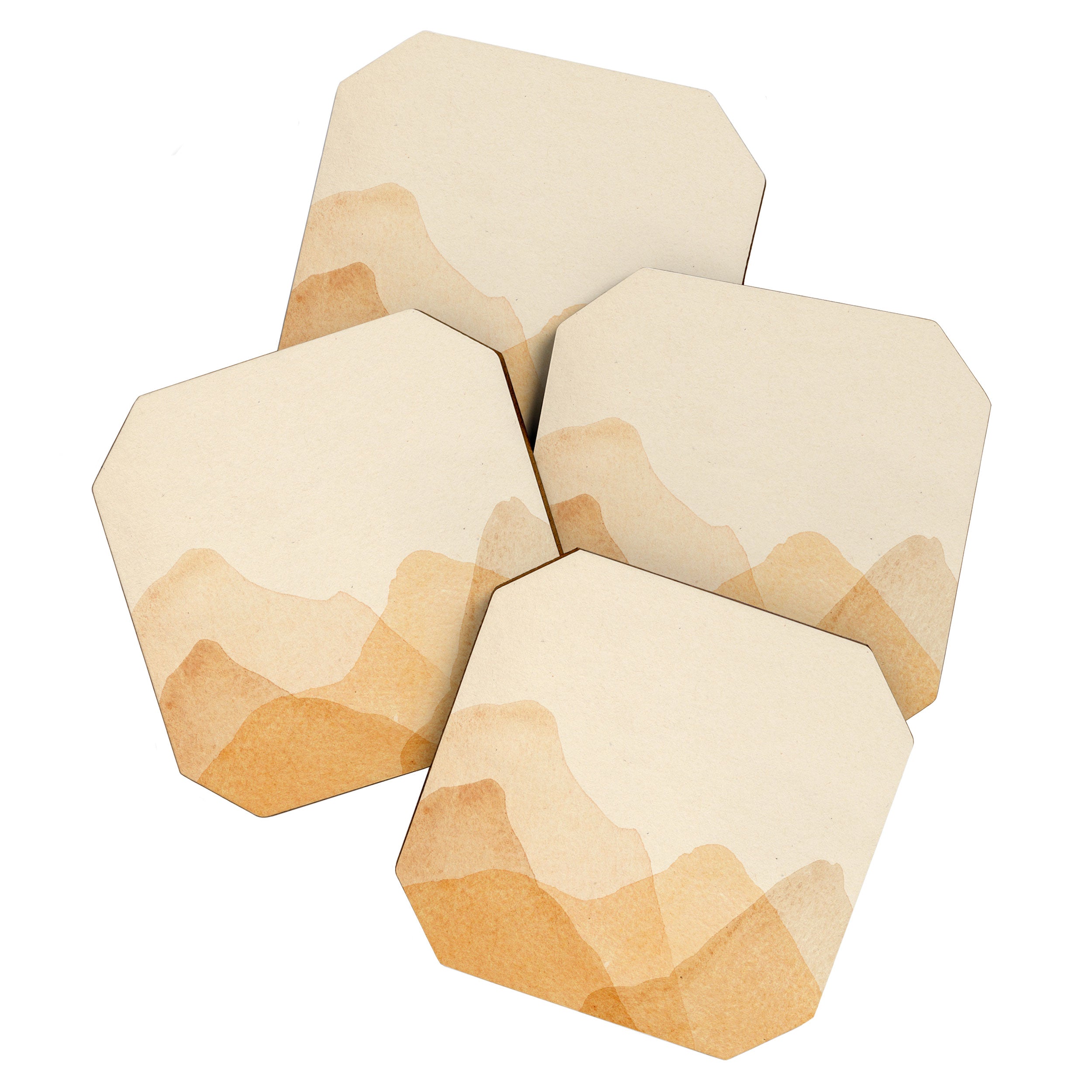 Abstract terracotta mountains Coaster Gallery Image 1