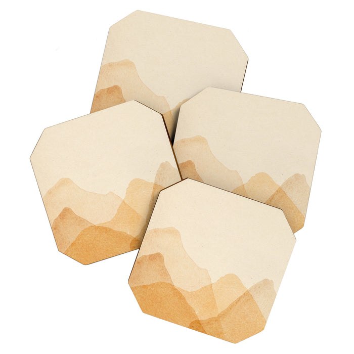 Abstract terracotta mountains Coaster Gallery Image 1