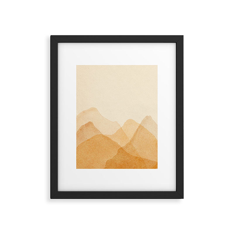 Abstract terracotta mountains Framed Art Print Gallery Image 5