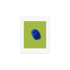  Blue seaglass on green, japandi minimalist Art Print Gallery Image 1