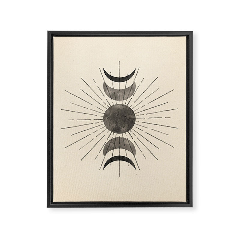 Boho sun and moon Framed Canvas Print Gallery Image 8
