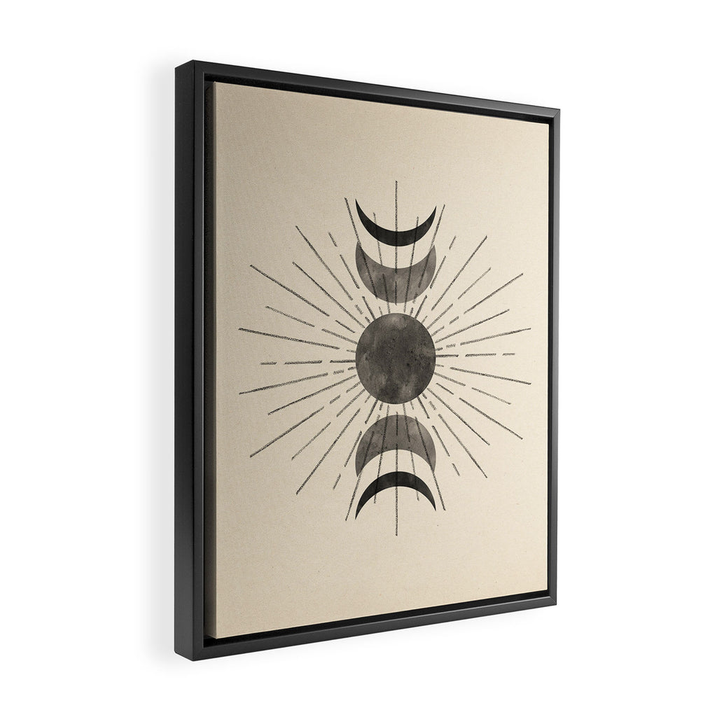 Boho sun and moon Framed Canvas Print Gallery Image 2