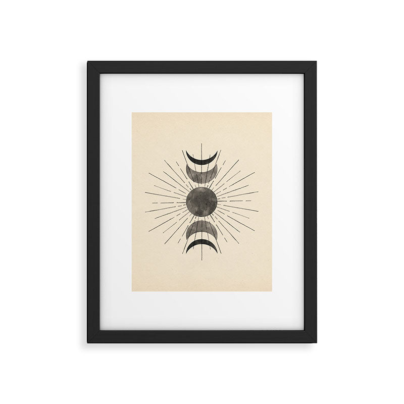 Boho sun and moon Framed Art Print Gallery Image 6