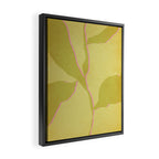 Green and pink botanical abstract Framed Canvas Print Gallery Image 2