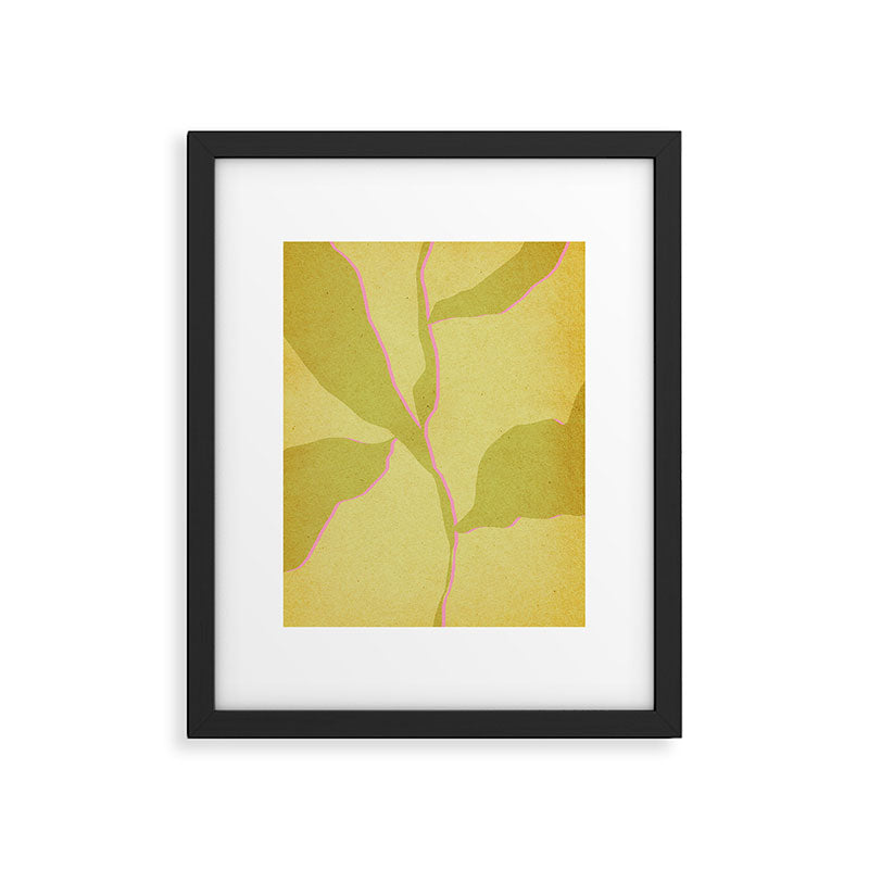 Green and pink botanical abstract Framed Art Print Gallery Image 5