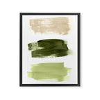 Green brush strokes Framed Canvas Print Gallery Image 6