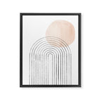 Mid century rainbow and sun Framed Canvas Print Gallery Image 6