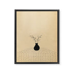 Minimal plant in the vase Framed Canvas Print Gallery Image 6