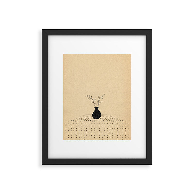 Minimal plant in the vase Framed Art Print Gallery Image 5