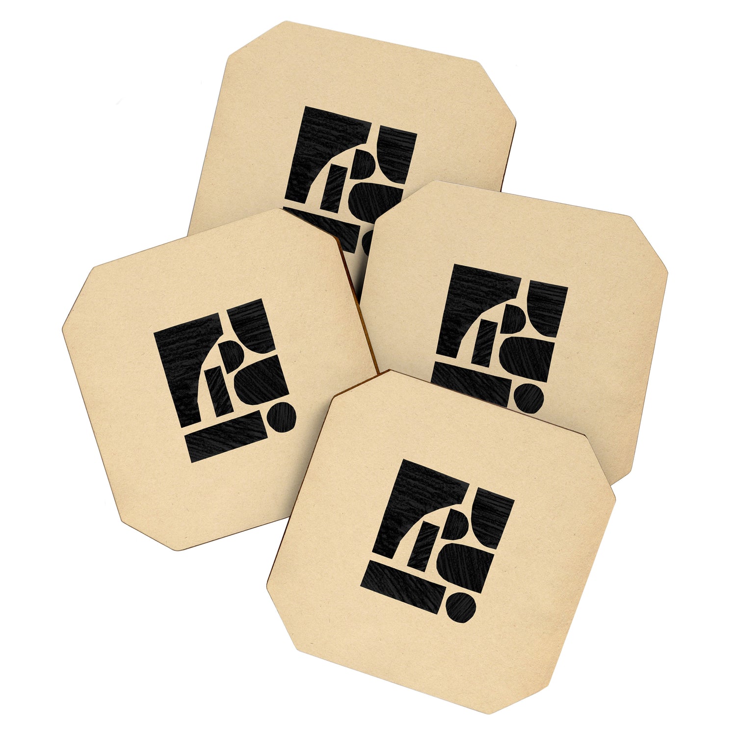 Minimalist abstract geometric Coaster Gallery Image 1