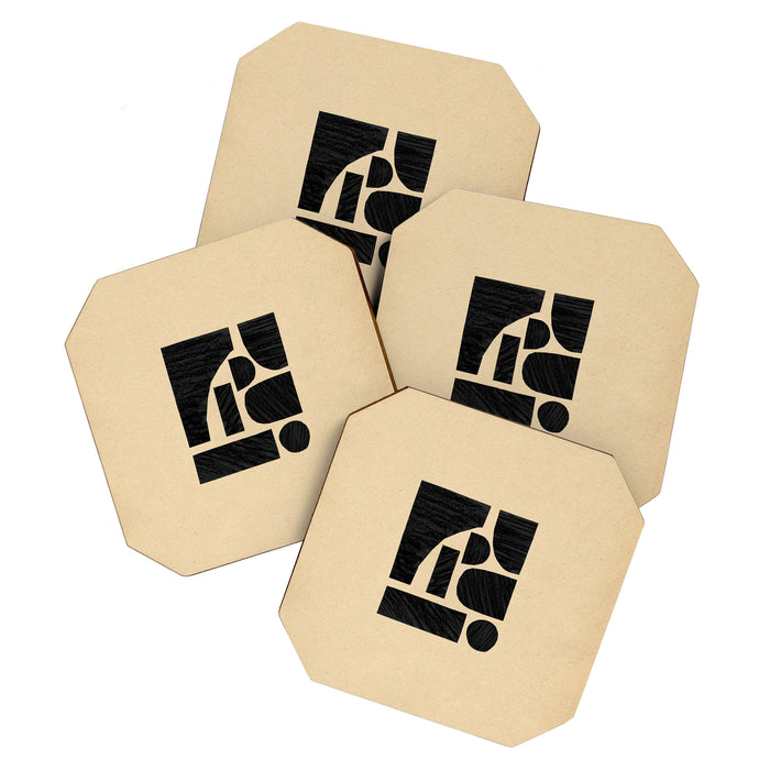 Minimalist abstract geometric Coaster Gallery Image 1