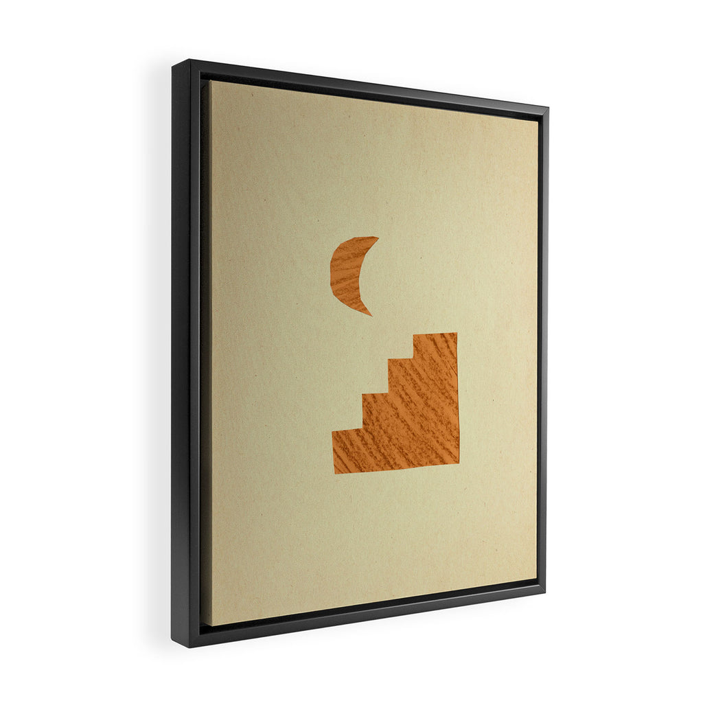 Minimalist moroccan night Framed Canvas Print Gallery Image 2