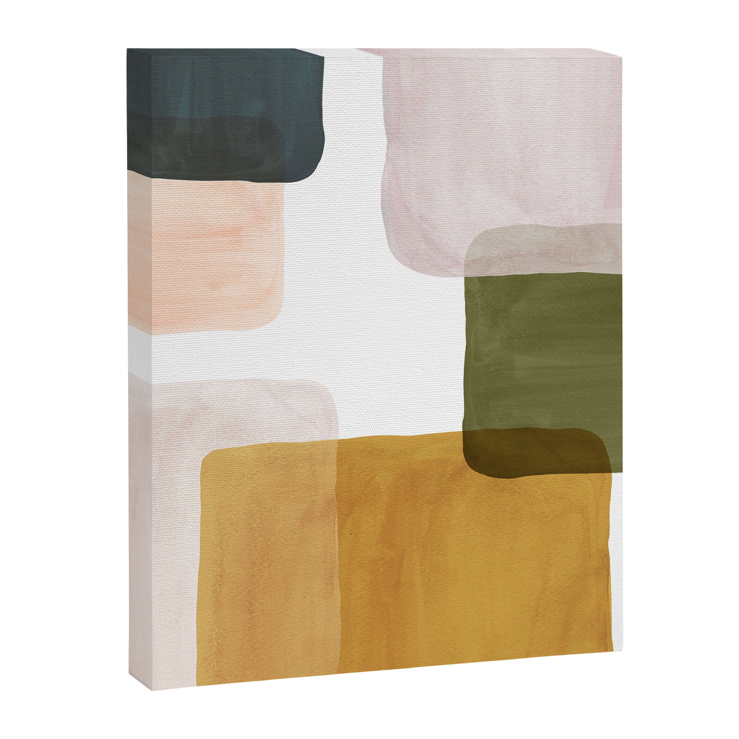 Multicolor abstract shapes Canvas Print Gallery Image 6