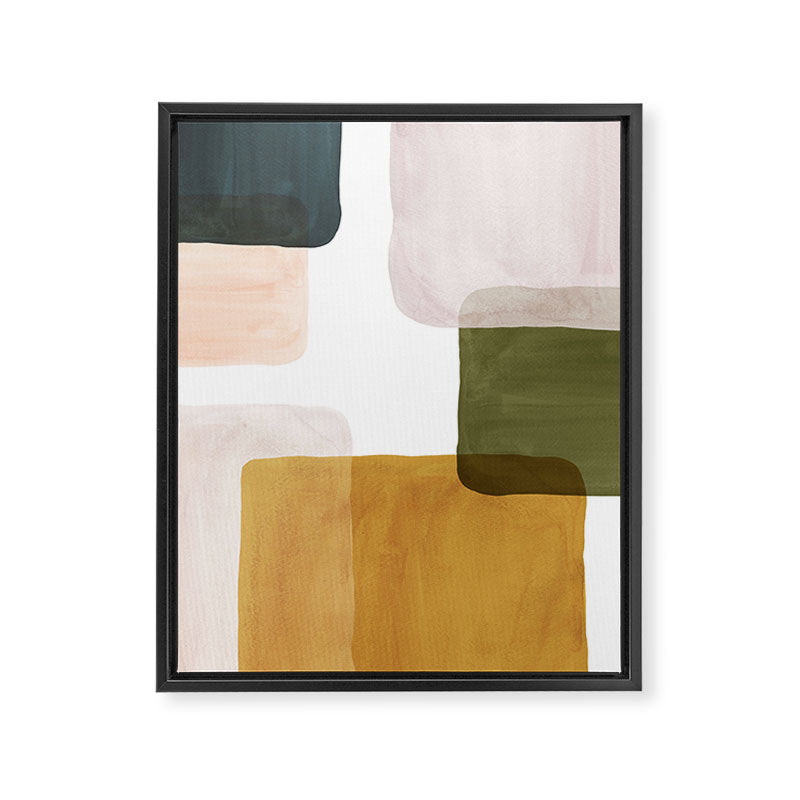 Multicolor abstract shapes Framed Canvas Print Gallery Image 6