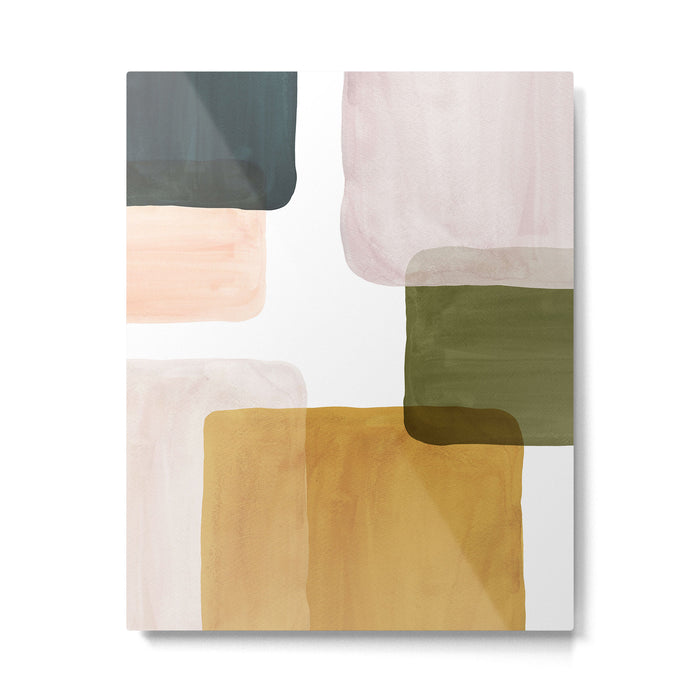 Multicolor abstract shapes Metal Print Gallery Image 1