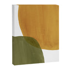 Olive green and mustard shapes Canvas Print Gallery Image 6