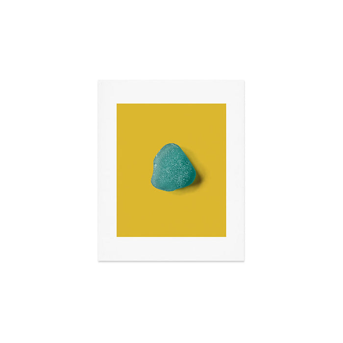  Seaglass on mustard, japandi minimalist Art Print Gallery Image 1