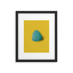  Seaglass on mustard, japandi minimalist Framed Art Print Gallery Image 5
