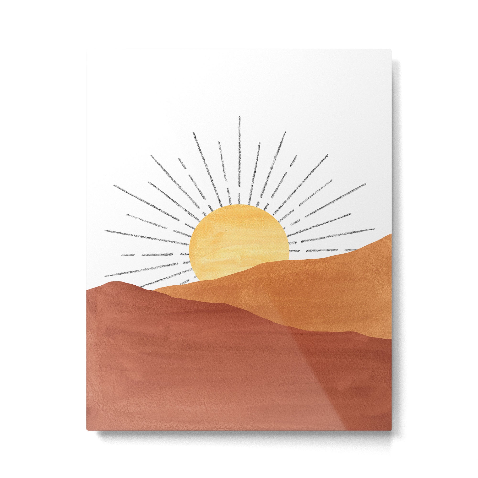 Terracotta desert sun Metal Print Gallery Image 4