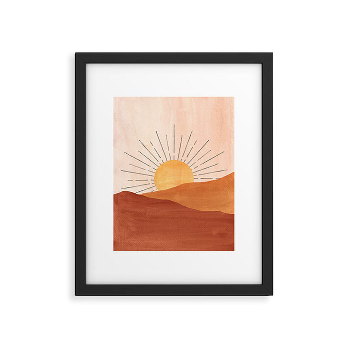Terracotta sunrise Framed Art Print Gallery Image 1