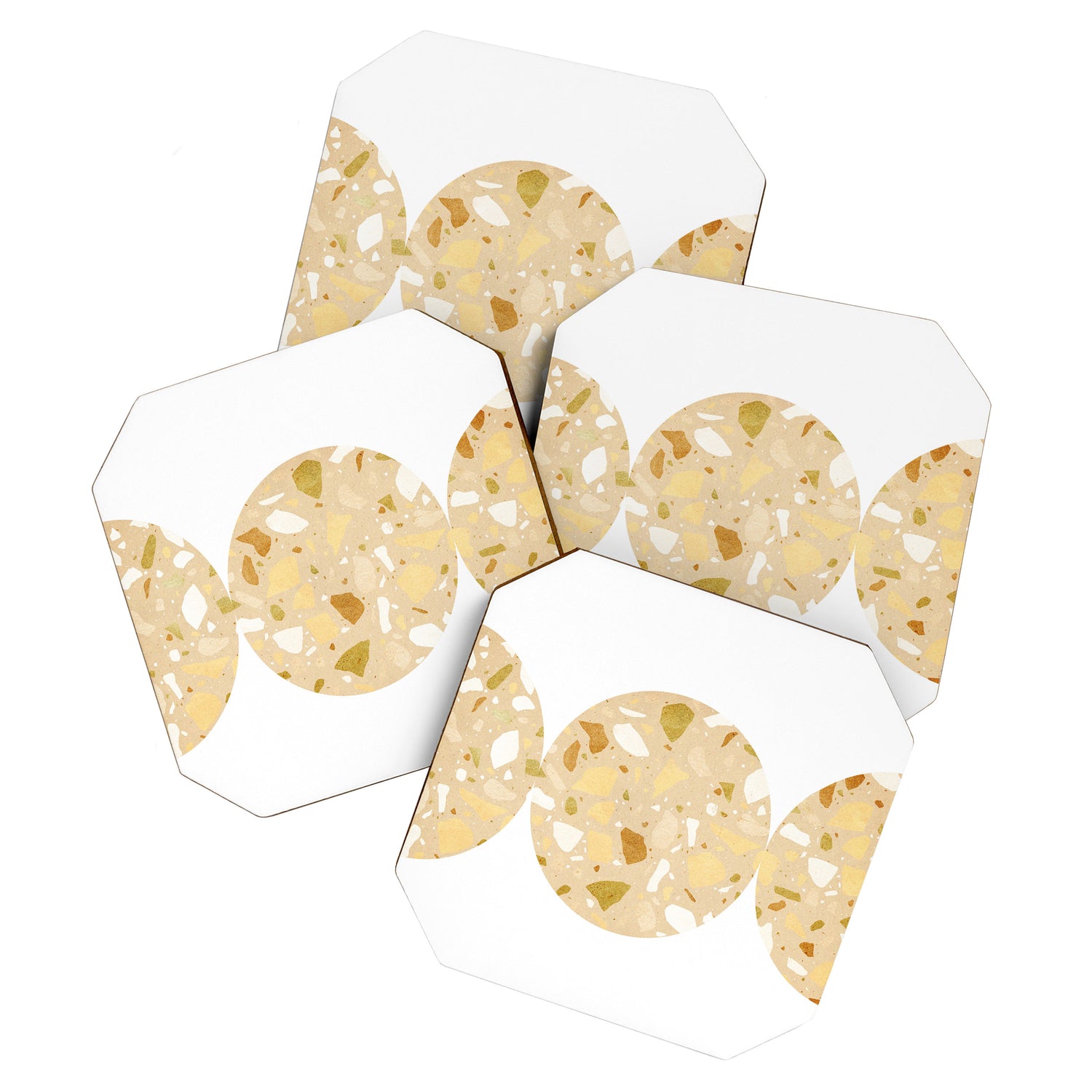 Terrazzo circle shapes Coaster Gallery Image 1