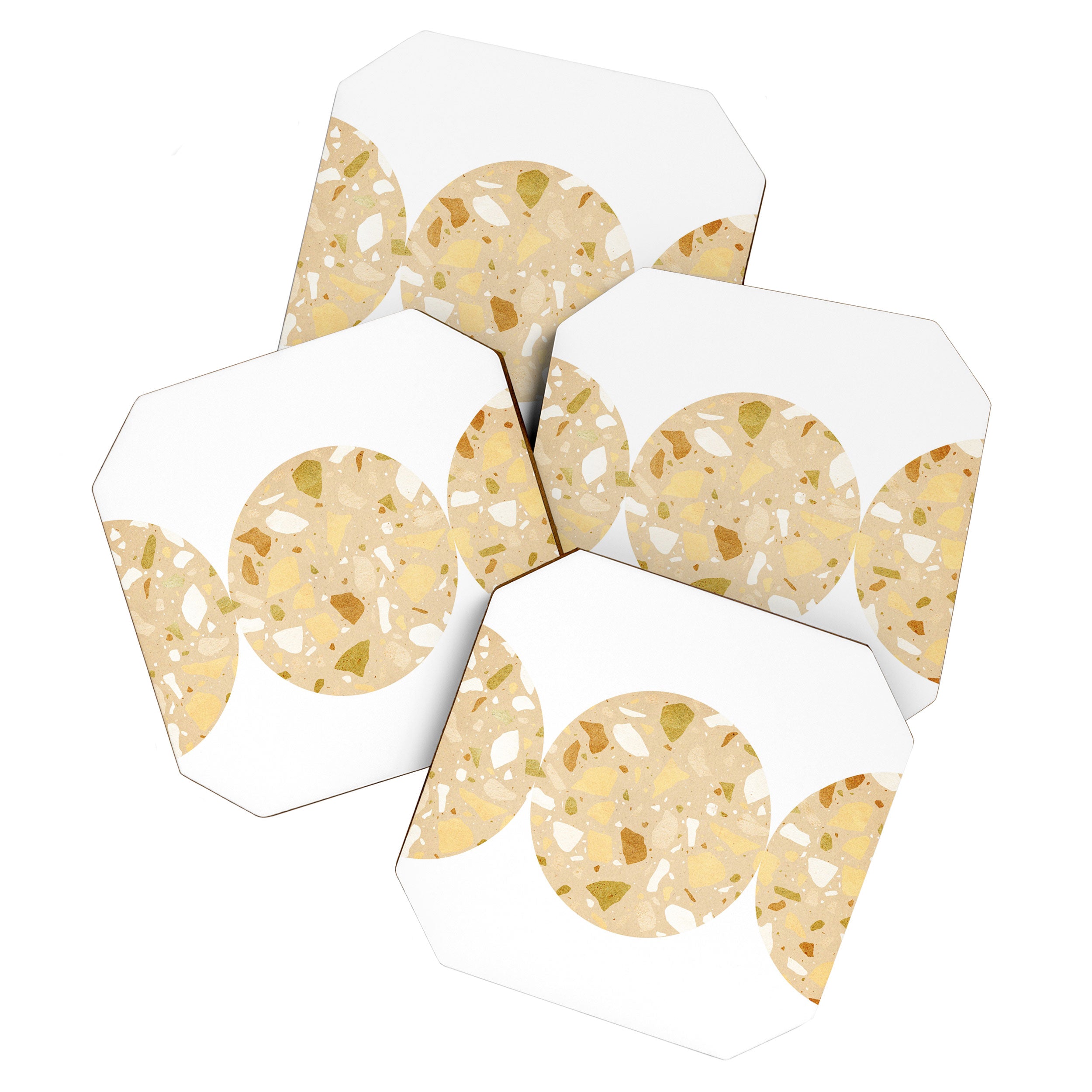 Terrazzo circle shapes Coaster Gallery Image 1