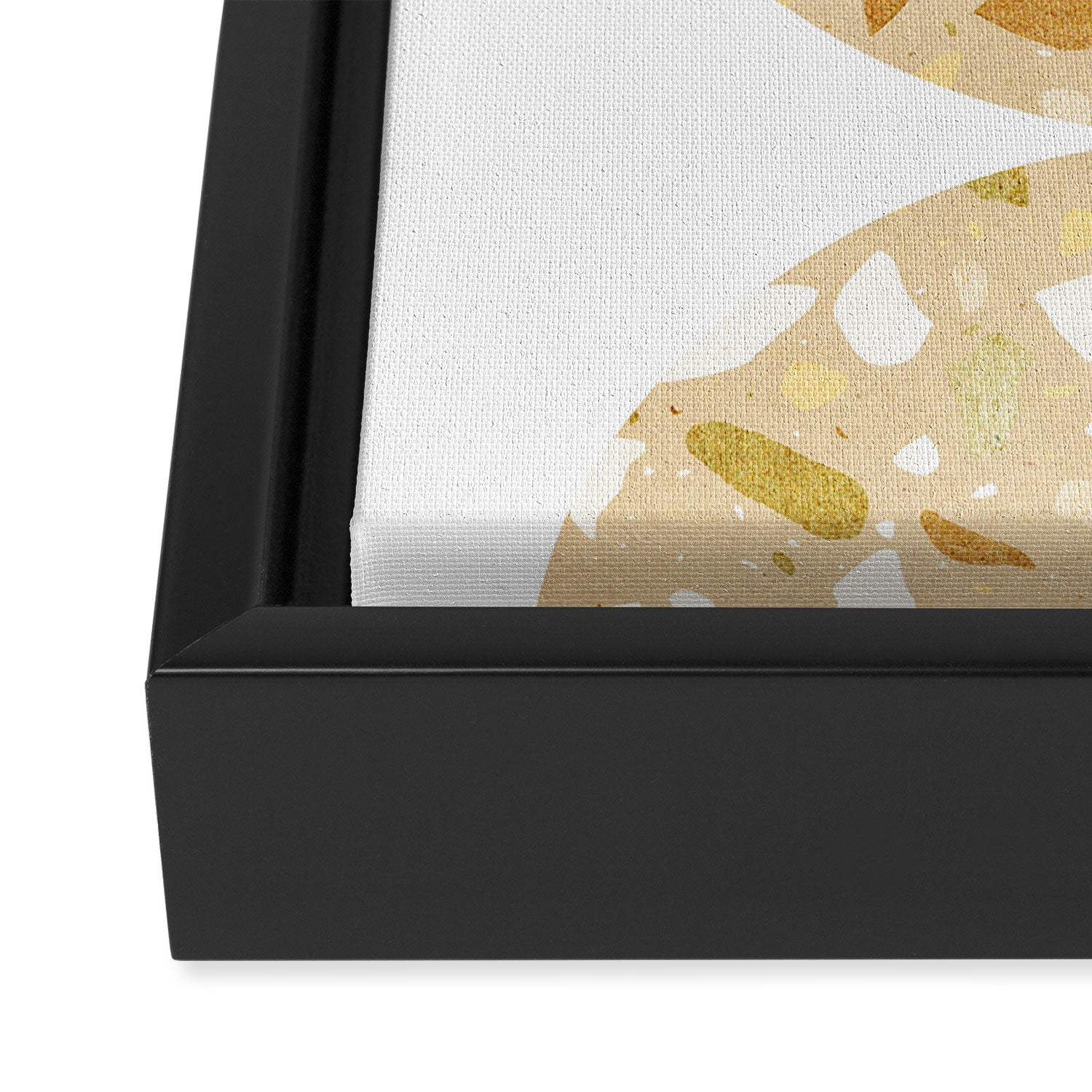 Terrazzo circle shapes Framed Canvas Print Gallery Image 3