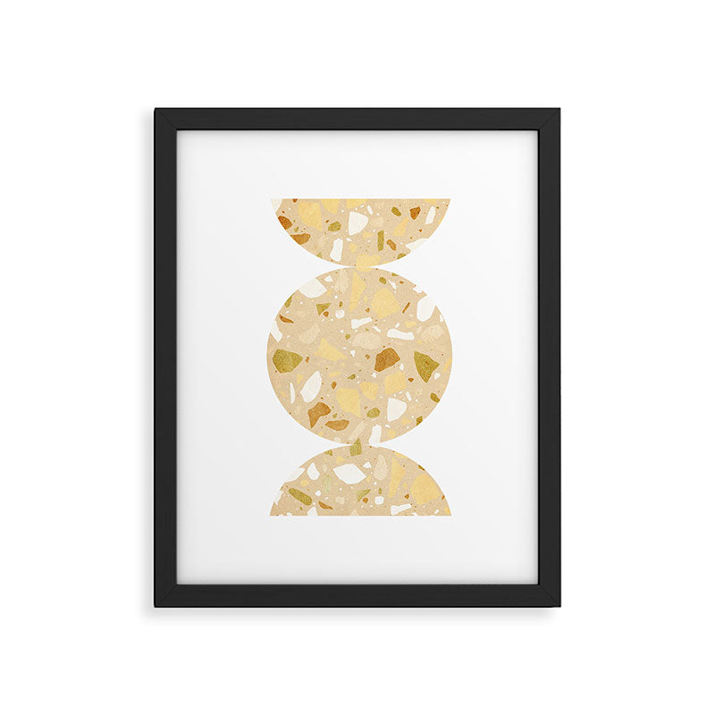 Terrazzo circle shapes Framed Art Print Gallery Image 5