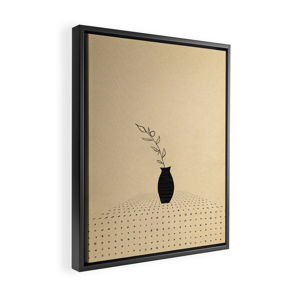 Vase and plant Framed Canvas Print Gallery Image 2