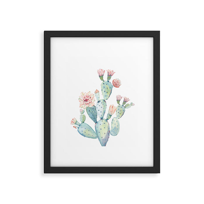 Cactus 2  White #society6 #buyart Framed Art Print Gallery Image 1