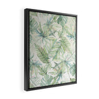 Green Tropical Leaves Framed Canvas Print Gallery Image 2