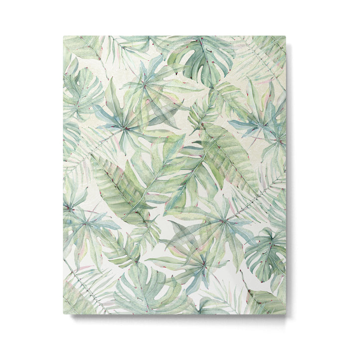 Green Tropical Leaves Metal Print Gallery Image 1