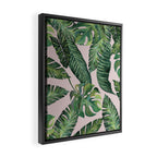 Jungle Leaves, Banana, Monstera Pink #society6 Framed Canvas Print Gallery Image 2