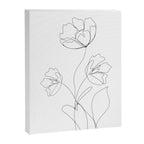 Poppies Minimal Line Art Canvas Print Gallery Image 6