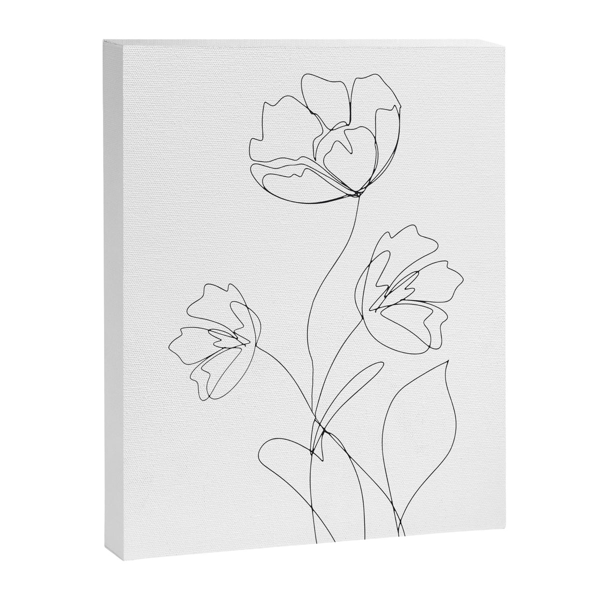Poppies Minimal Line Art Canvas Print Gallery Image 6