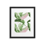 Tropical Leaves Green And Pink Framed Art Print Gallery Image 5