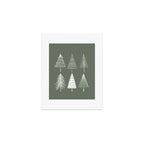 Xmas Trees Green Art Print Gallery Image 1