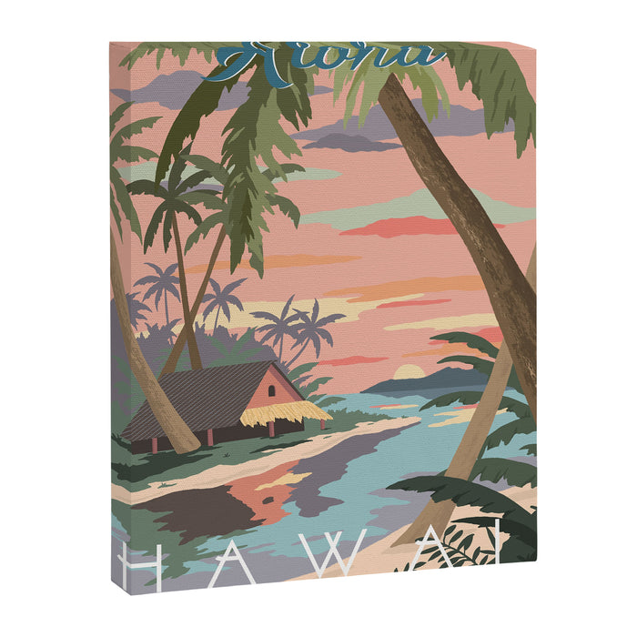 Aloha Hawaii Travel Poster Canvas Print Gallery Image 1