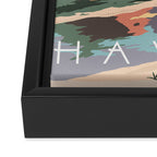 Aloha Hawaii Travel Poster Framed Canvas Print Gallery Image 3