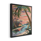 Aloha Hawaii Travel Poster Framed Canvas Print Gallery Image 2