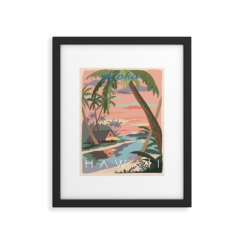 Aloha Hawaii Travel Poster Framed Art Print Gallery Image 5