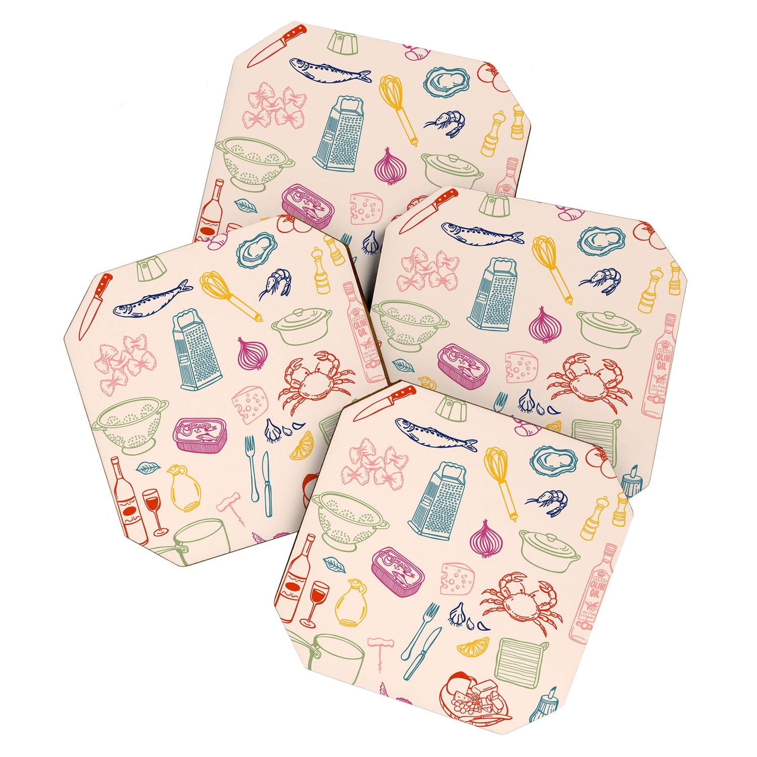Kitchen Ingredient Art Print Coaster Gallery Image 1