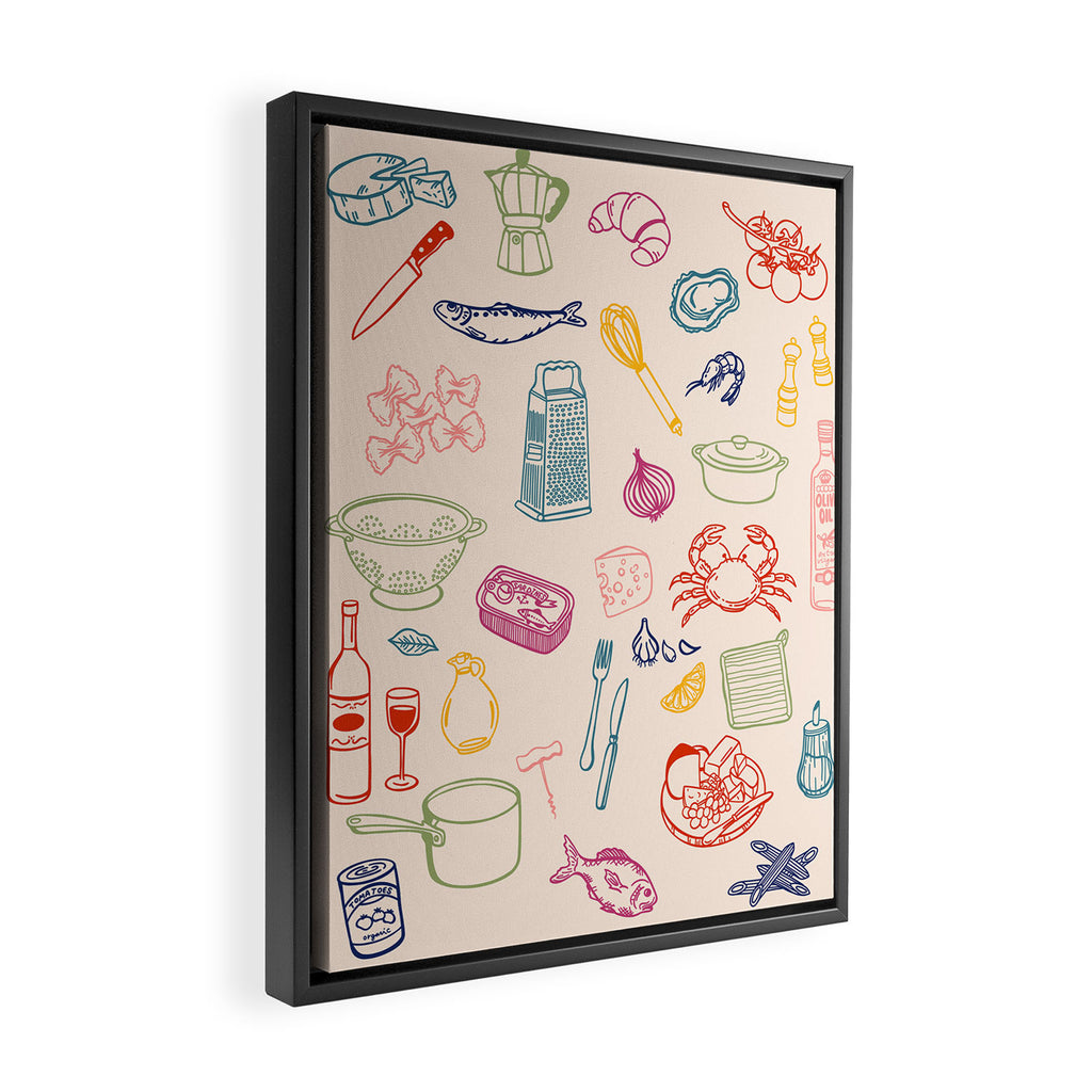 Kitchen Ingredient Art Print Framed Canvas Print Gallery Image 2